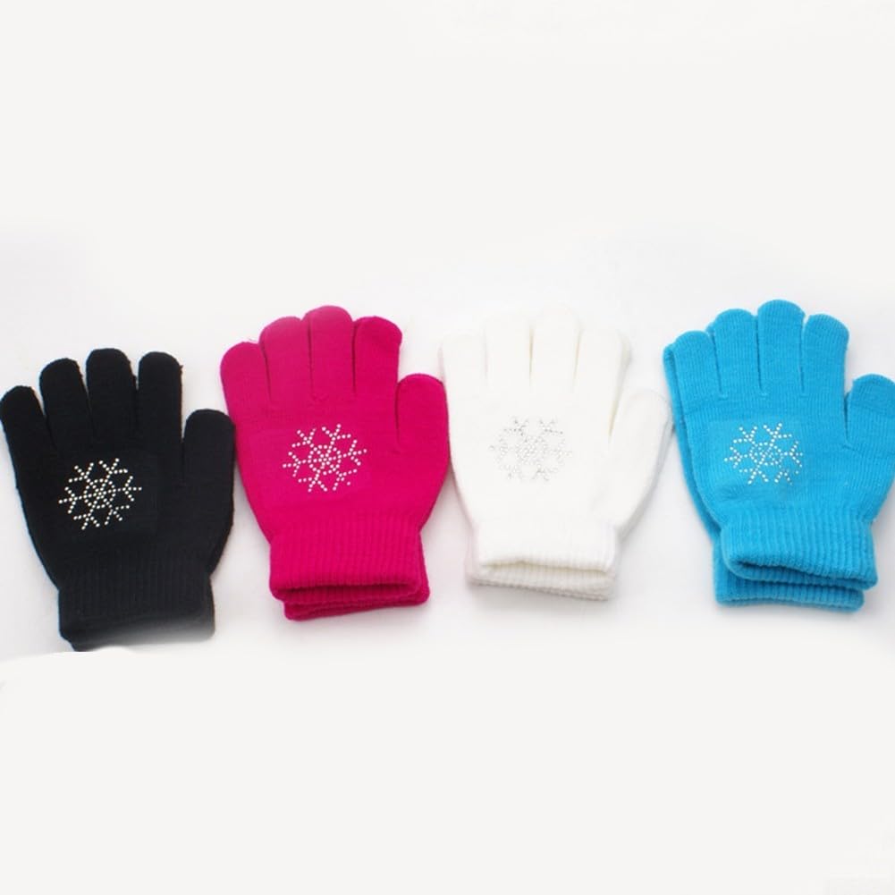 Warm Skating Gloves – Non-Slip, Kids (S, Black)