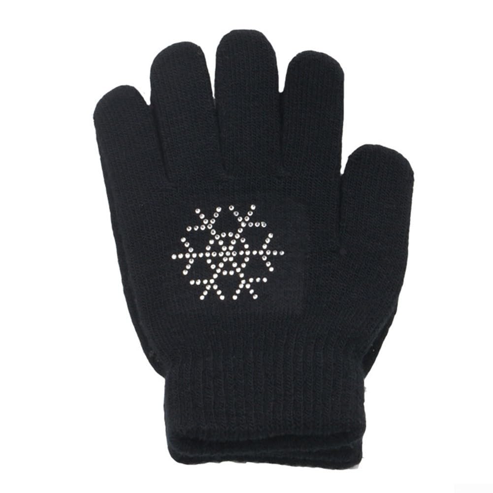 Warm Skating Gloves – Non-Slip, Kids (S, Black)